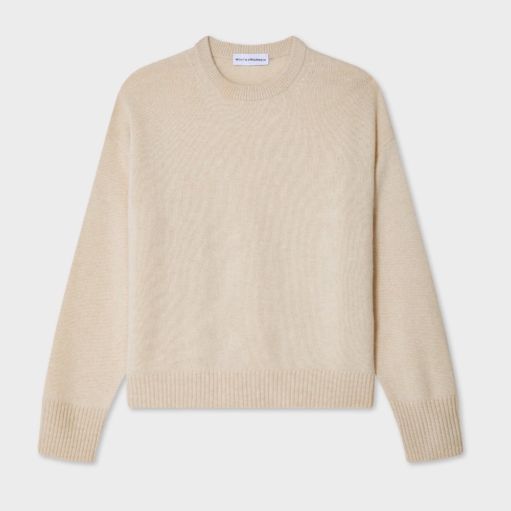 NWT White + Warren Cashmere Crewneck size M